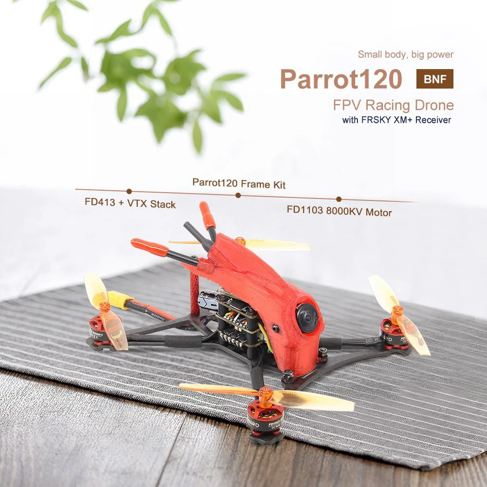 HGLRC зубочистка Parrot120 Pro 120 мм FPV гоночный Дрон с камерой 1200TV 2-4S F4 Контроллер полета 13A 4в1 ESC PNP мини-Дрон