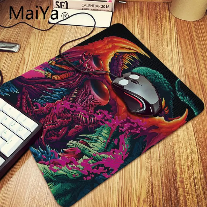 Игровой коврик MaiYa Hyper Beast CS GO из натурального каучука, игровой коврик для мыши, Настольный коврик, русский резиновый компьютерный игровой коврик для мыши, Настольный коврик - Цвет: Lock Edge18x22cm
