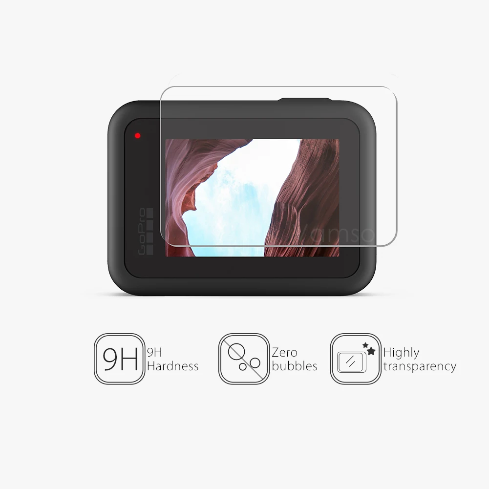Vamson для GoPro Hero 8, черная рамка, чехол, защитная крышка, закаленное стекло, защита экрана, для GoPro, аксессуары VP652