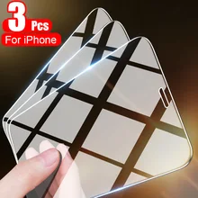 3 pçs vidro temperado no para o iphone 11 12 pro max 12 mini protetor de tela para o iphone x xs max xr 7 8 6 mais vidro protetor