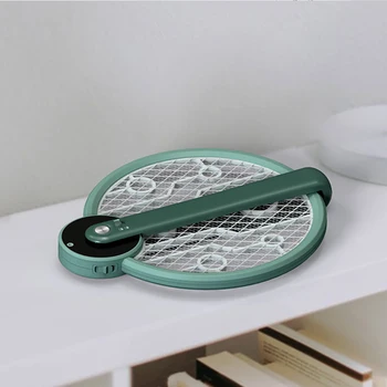 

Foldable Electric Mosquito flyswatter Electric Insect Racket flyswatter Zapper USB Rechargeable LED Light Tennis Bat Hand-held