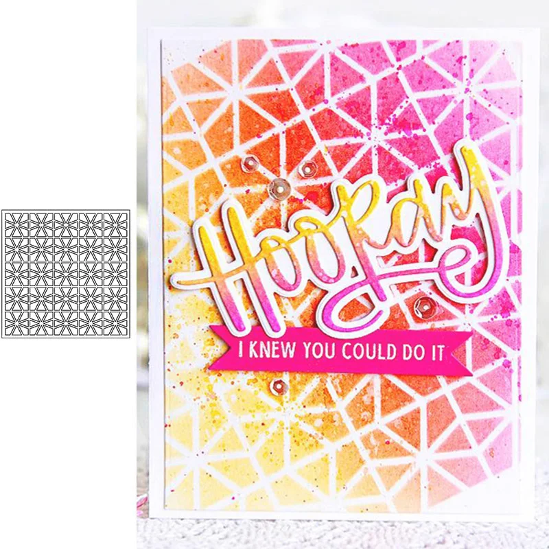 Background Plastic Spray Layering Stencils Scrapbook Album Decor Drawing Sheets