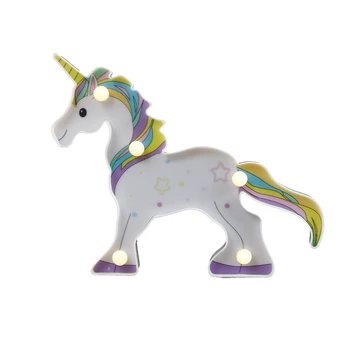 

21cm Marquee Sign Unicorn LED Letter Lamp 3D LED Baby Night Light Romantic Dim Mood Table Lamp For Kids' Room Decorations