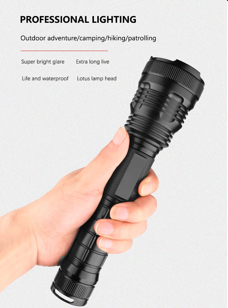 Мощный тактический фонарик 3xcree XHP50 светодиодный фонарик usb зум светодиодный фонарь 18650 батарея 5 режимов Водонепроницаемый фонарик