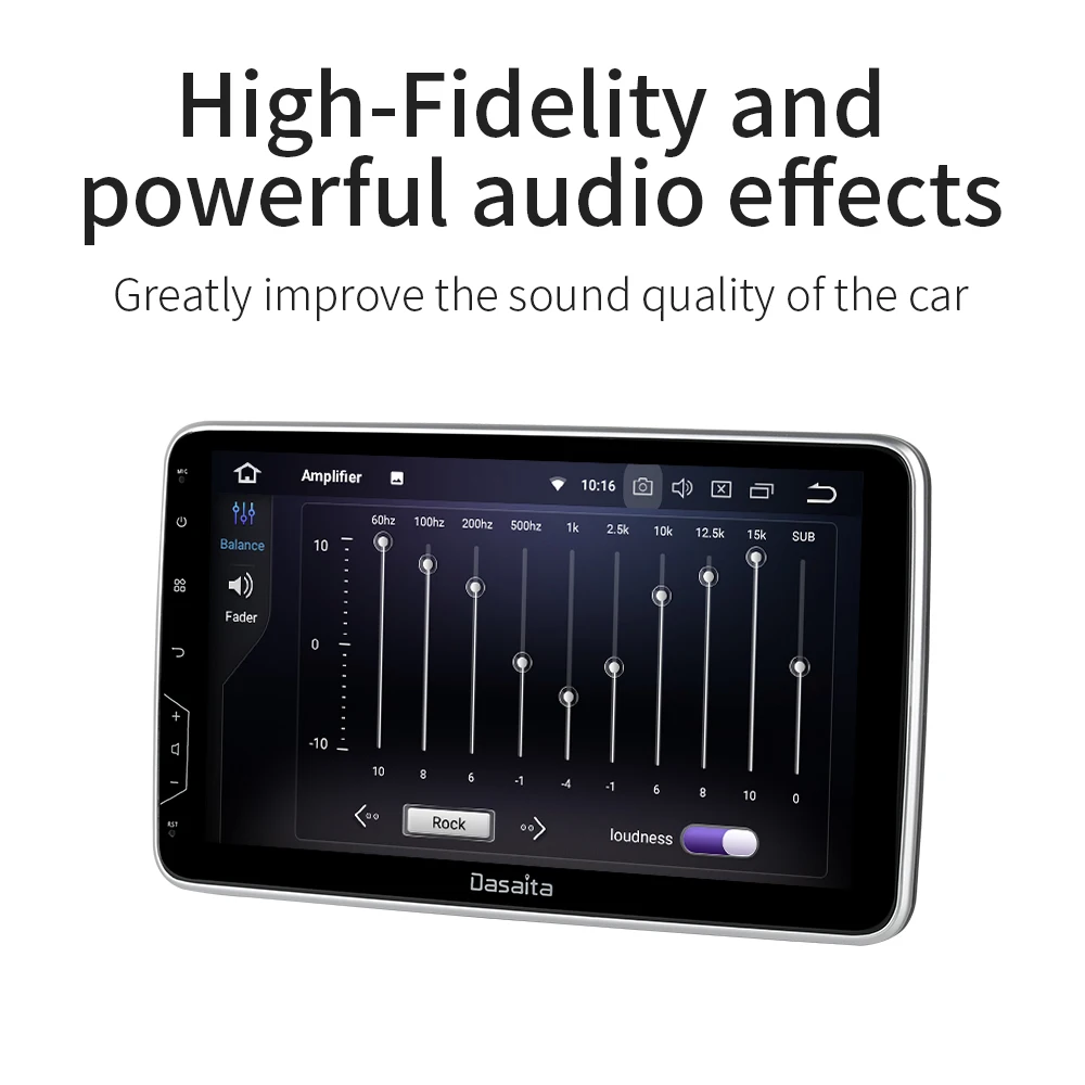 Perfect Dasaita Universal 2 Din Radio Android 9.0 GPS Navigation 10.2" IPS Multi Touch Screen 1080P Video Car Stereo Multimedia System 3