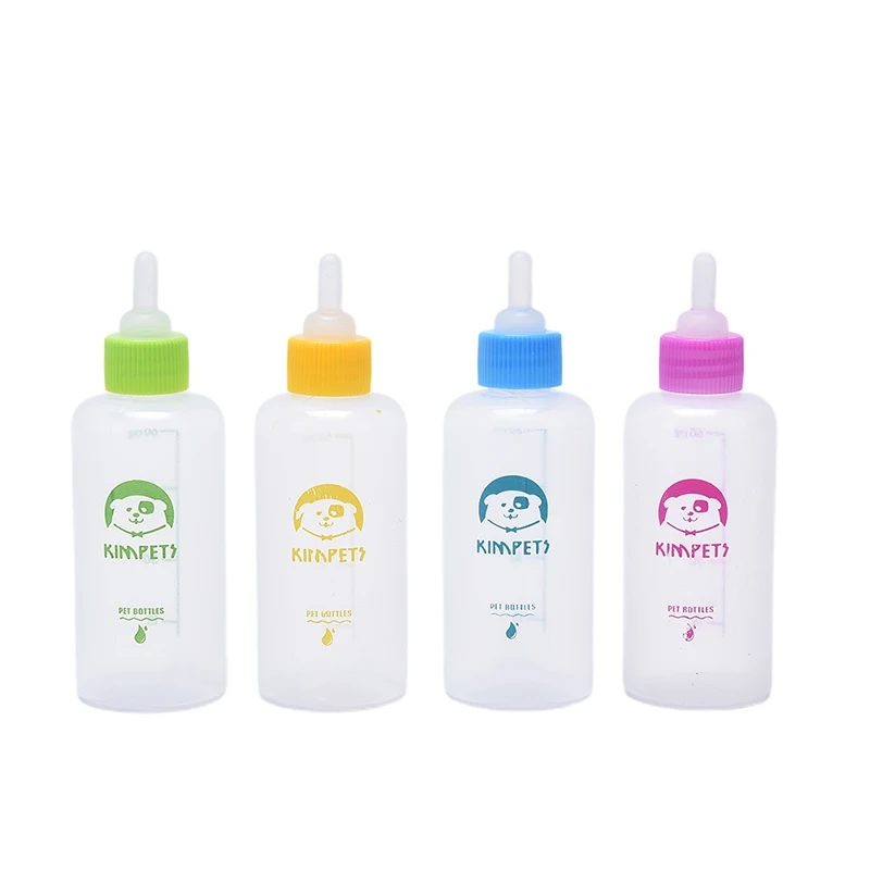 Pet Milk Bottle 6PCS/ Set 60ml Pet Puppy Kitten Feeding Bottle Small
