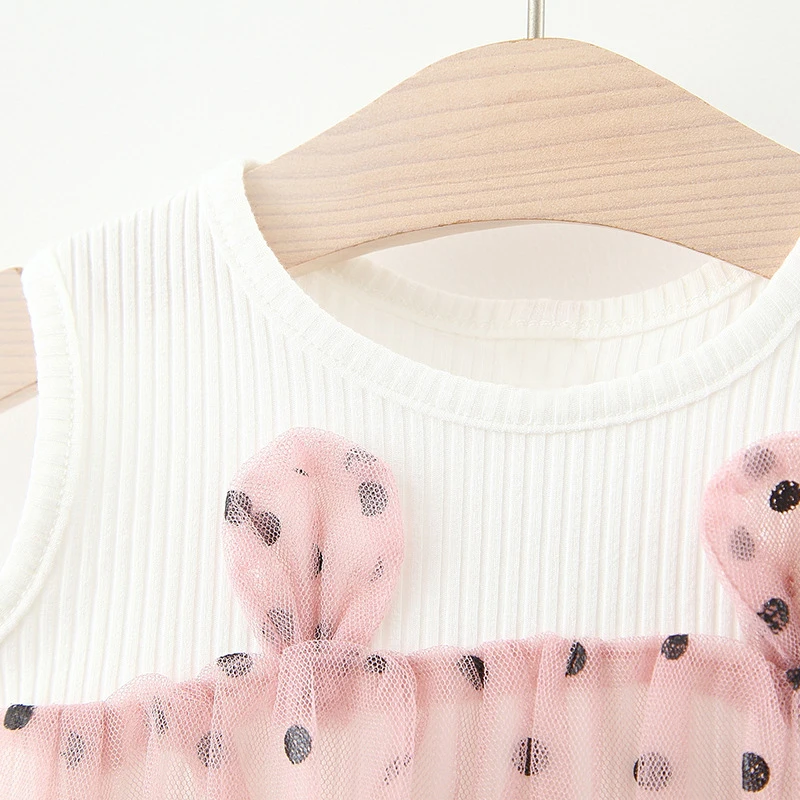 Babyinstar/Новое поступление года; модные стильные платья для девочек; одежда в горошек без рукавов с принтом; Детские платья для девочек