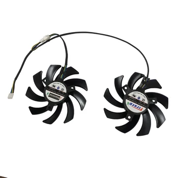 

Repairist 2Pcs/set GTX1080/1070 GPU VGA Card Cooler Fan for Palit GeForce GTX 1080 GTX1070 Dual OC graphics card as replacement