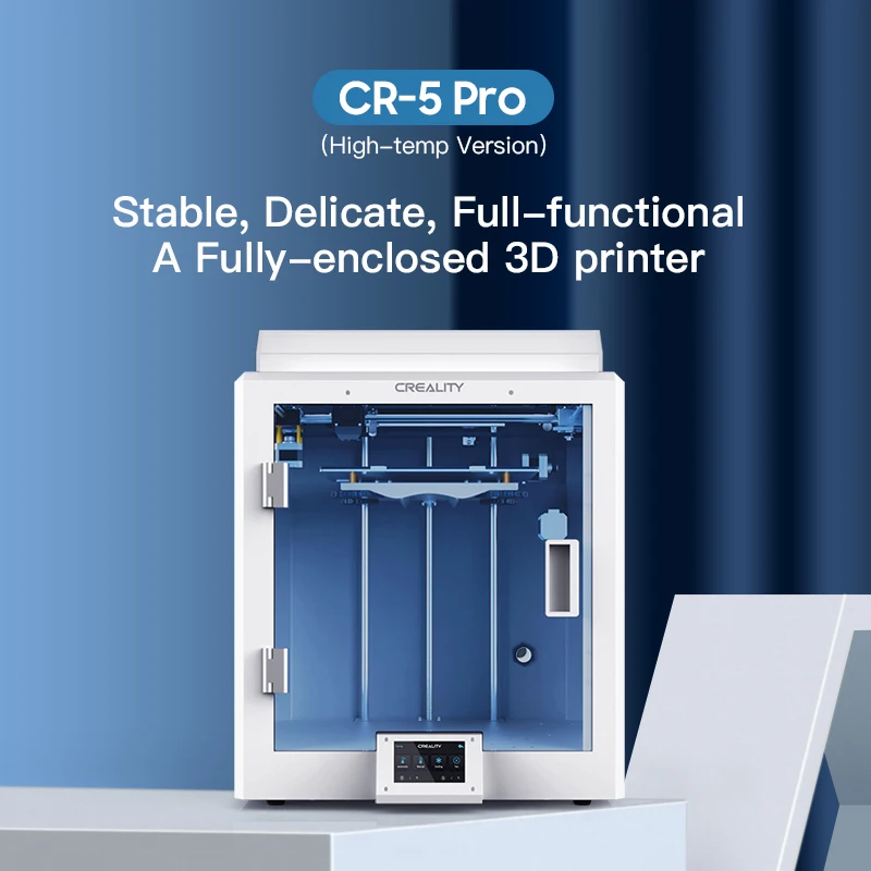 Creality 3D Printer CR-5 Pro H High-Temp Version 3D Printer Fully Enclosed Machine Ultra-Silent Nozzle from 260°C to 300°C