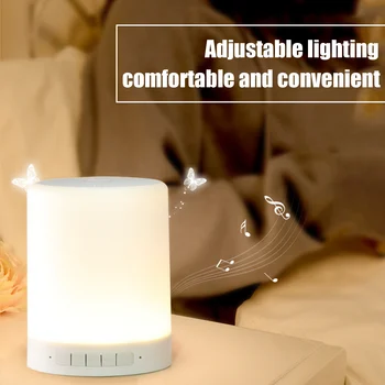 

Gosear USB Rechargeable Wireless Bluetooth Speaker with Dimmable Night Light Alarm Clock for Home Office Party Sport Use