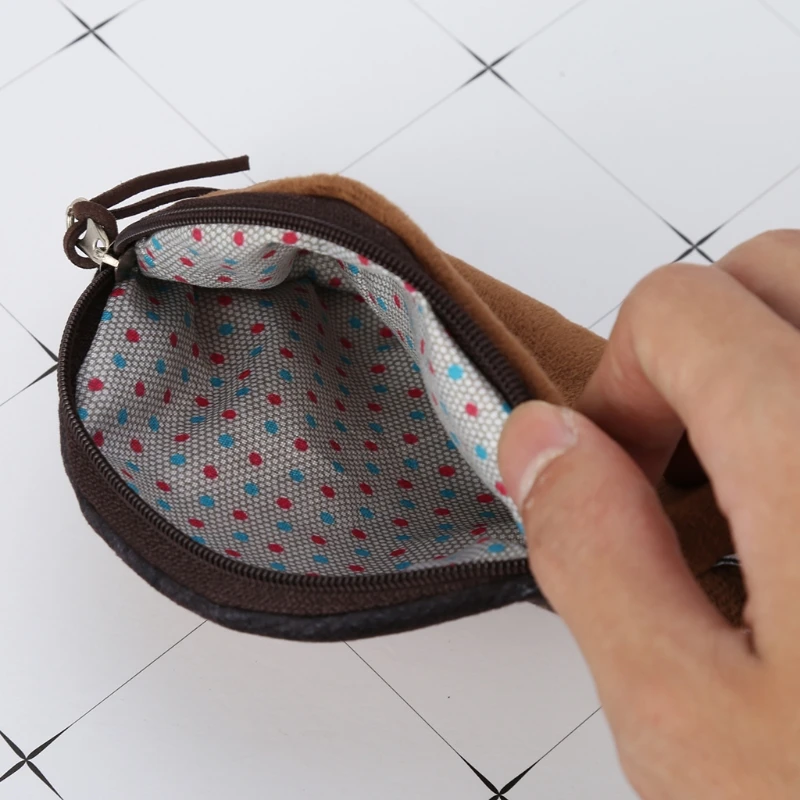 Cartoon Funny Wallet Bag Expression Zipper Mini Coin Purses Purse Plush Pouch