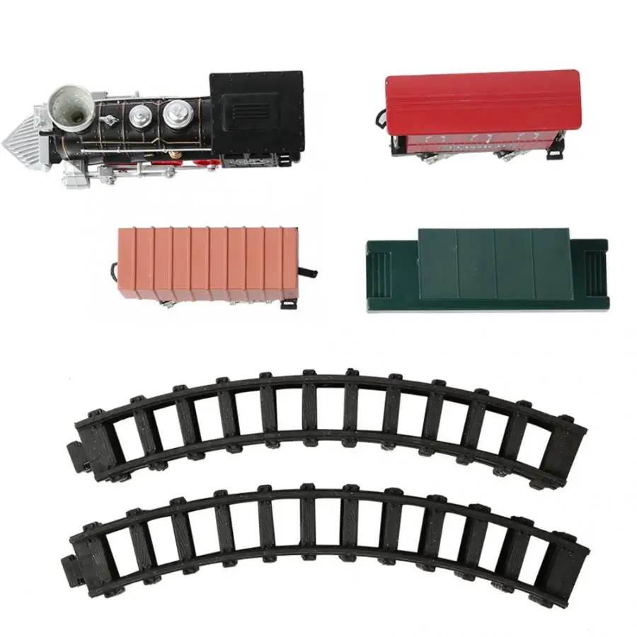Классический Поезд с моторчиком набор электрическая модель локомотива поезд с двигателем, треки для детей 3 лет подарок