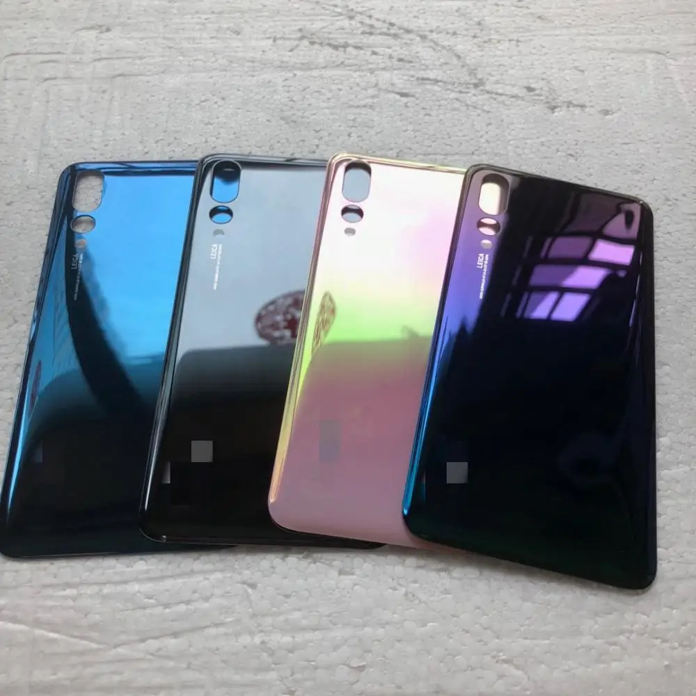 P20 Pro Задняя стеклянная крышка батарейного отсека задняя дверь корпус панель для P20 Pro Задняя стеклянная крышка с объективом камеры