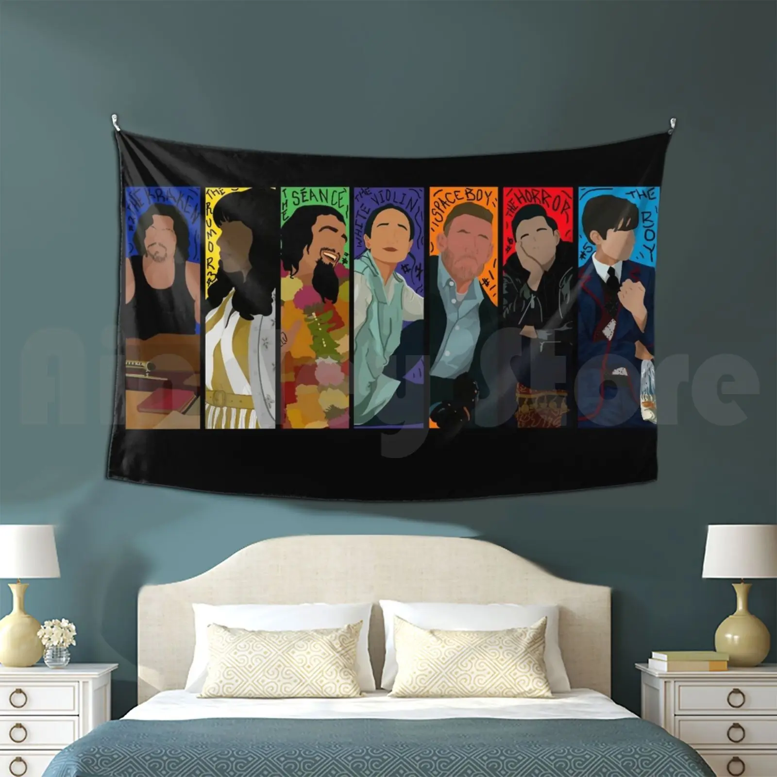 Team Zero Tapestry Soggiorno Camera Da Letto The Umbrella Academy Tua Khaki Hargre(Ben Hargresps Allison Hargretools