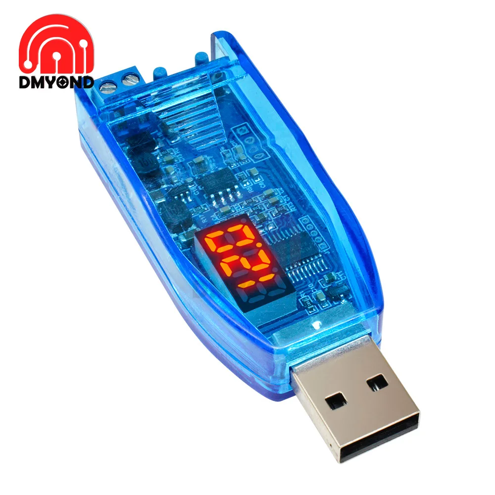 Светодиодный DC-DC USB Шаг вверх вниз Мощность при напряжении от 5 В до 1,0 V-24 V SUP одного Дисплей Красного Upright Кнопка питания Напряжение Регулятор модуль