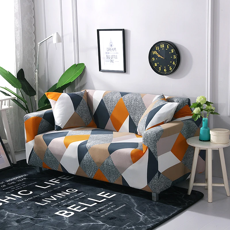 

14 Styles Geometric Printed Couch Cover Set Flower Large Elastic Sofa Furniture Set Washable Brief Sofa Cover for Living Room