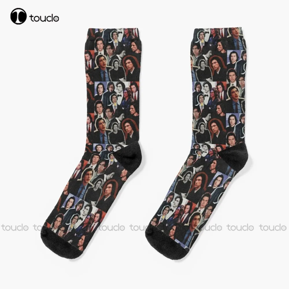 

Adam Driver 2019 Collage Socks Youth Socks Personalized Custom Unisex Adult Teen Youth Socks 360° Digital Print Fashion New