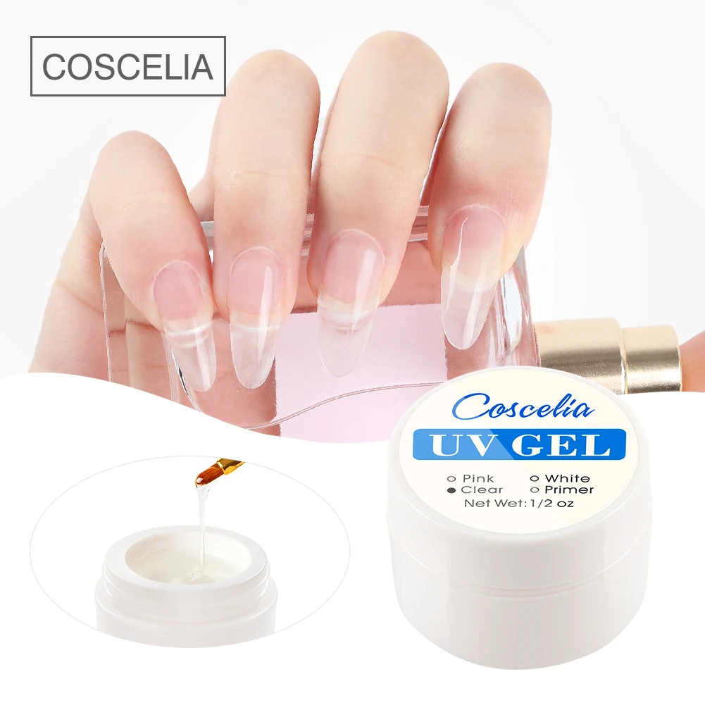 COSCELIA 15 г полигель для ногтей 3 цвета палец Удлинительный УФ-гель лак цветной лак для ногтей DIY лак для ногтей