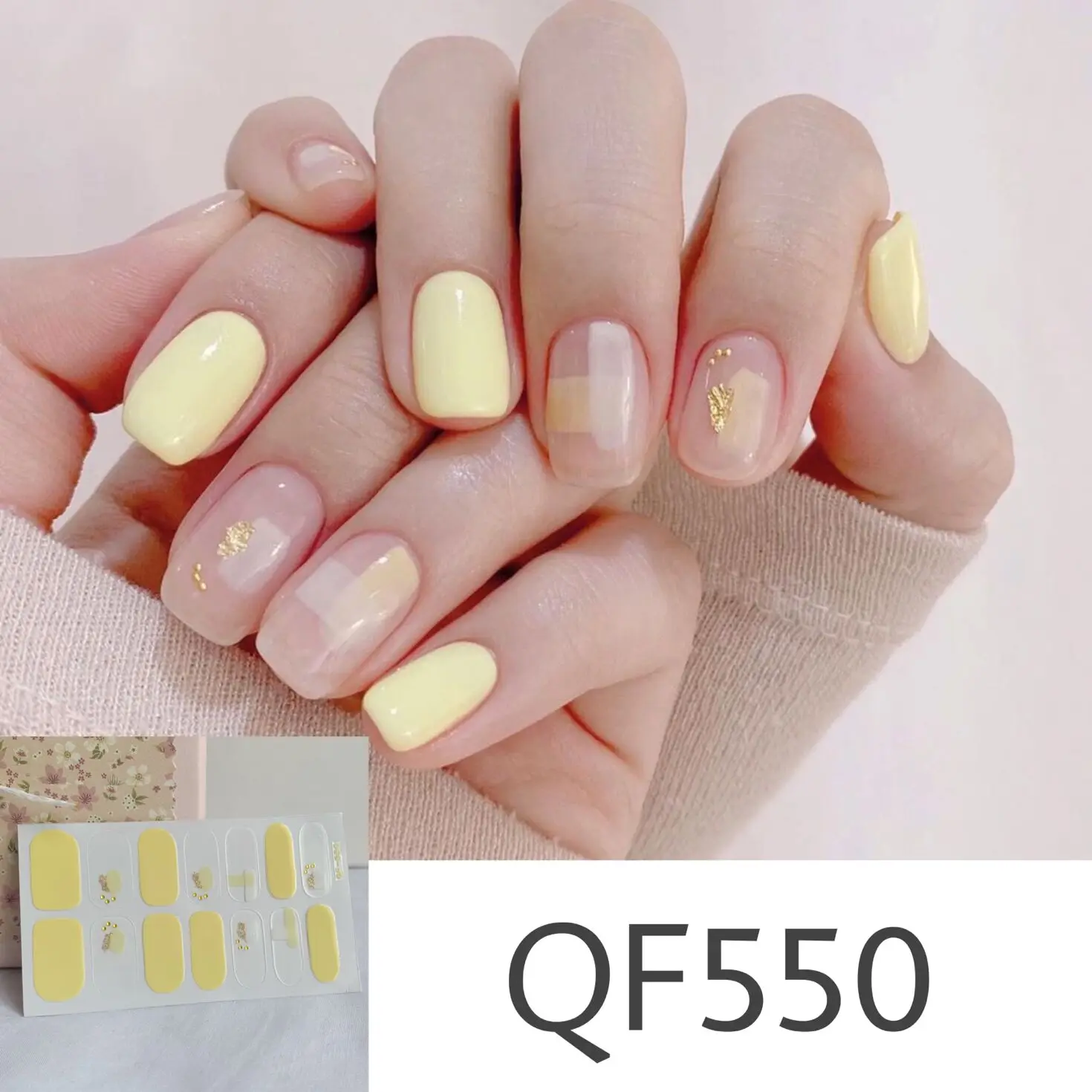 Lamemoria14tips Nail Stickers New Product Full Coverage 3D Summer Complete Nail Decals Waterproof Self-adhesive DIY Manicure