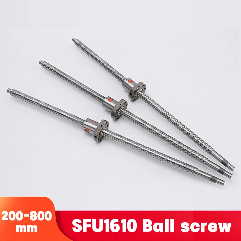 SFU1610 300 350 400 450 500 550 600 650 700 мм C7 точный шариковый винт с 800 фланцевой гайкой BK / BF10