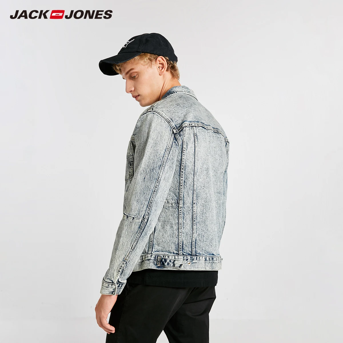 JackJones Мужчины снежинка мыть досуг ковбой джинсовое пальто | 218357509