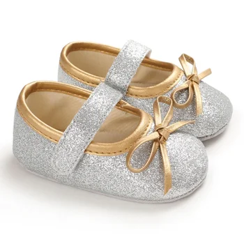 

New Baby Girl Shoes Cute Bow Anti-Slip Casual Sneakers Toddler Soft Soled Princess Walking Shoes
