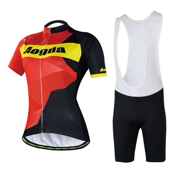 AGODA Summer Cycling Jersey Set Short Sleeve Women Mountain Bike Clothing Breathable Cycling Wear Pro Team Bicycle Clothes 4 set