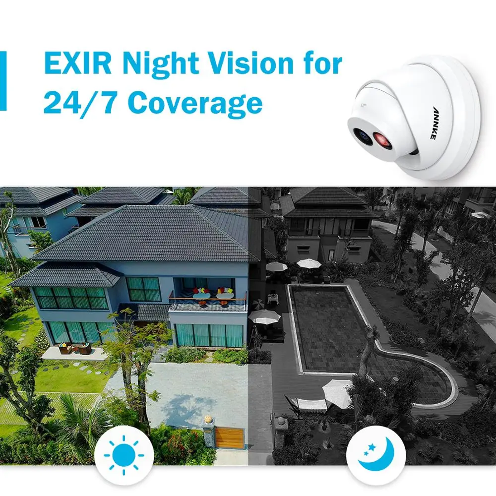 ANNKE 8CH 4K Ultra HD POE сетевая видео система безопасности 8MP H.265+ NVR с 4X8 Мп 30m EXIR ночного видения Всепогодная IP камера