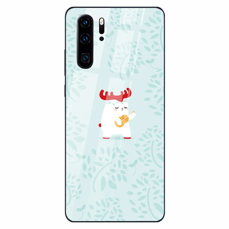 19 Чехол для телефона s для huawei Honor 8X Max 9 10 Lite Nova 3 P smart Z P20 P30 Lite mate 20 Lite чехол из закаленного стекла с милыми животными - Цвет: 19