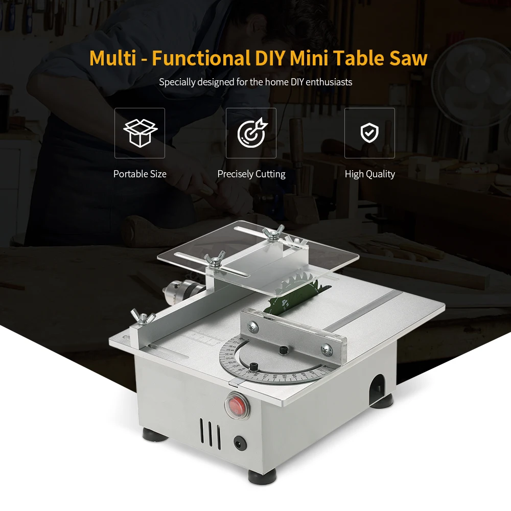 

New 100W Mini electric saw DIY Woodworking Table Saw Aluminum Bench Saw 7000RPM PCB Cutter Chain saw Model Cutting Machine DC 12