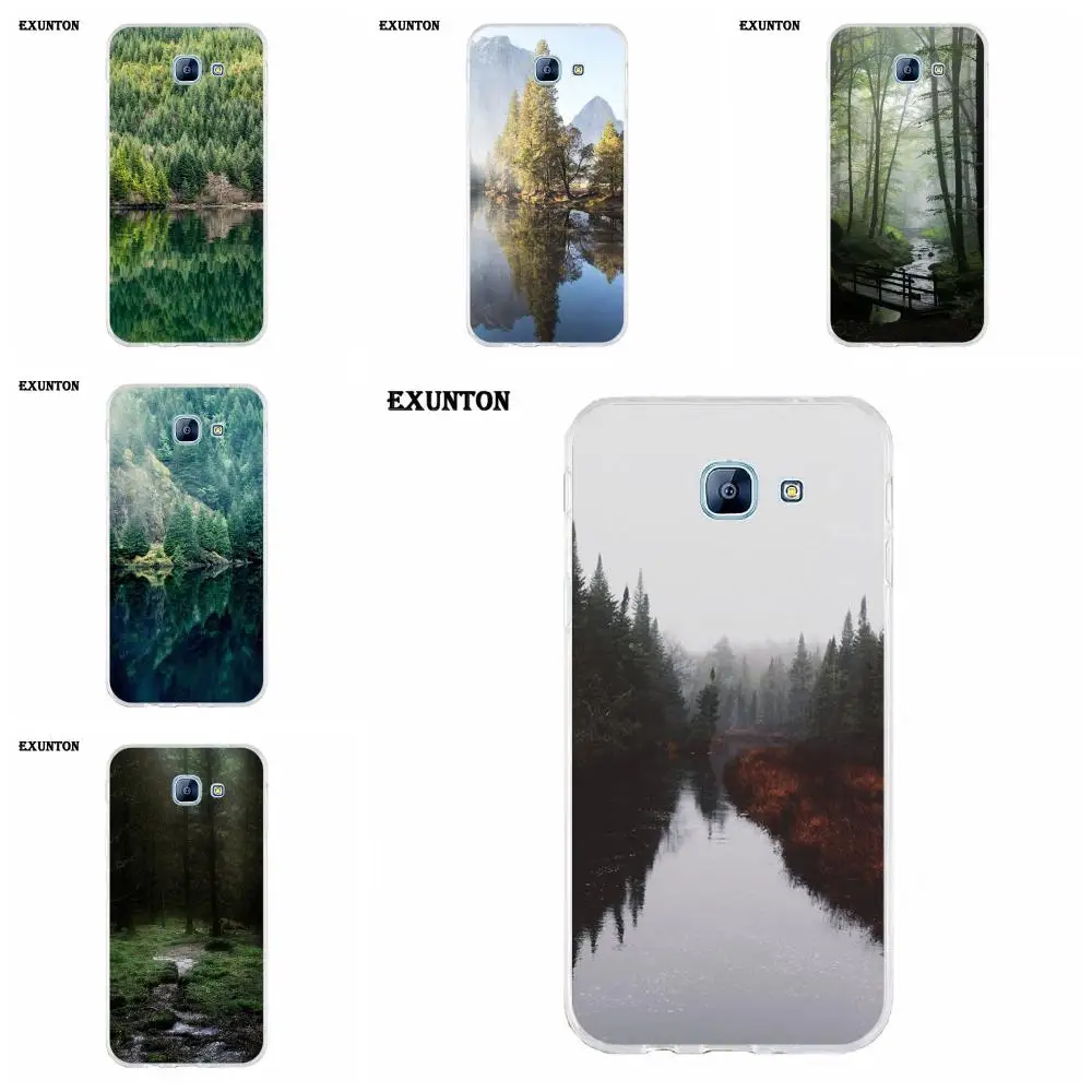 Мягкий чехол с принтом для Xiaomi Note 3 4 Mi3 Mi4 Mi4C Mi4i Mi5 Mi 5S 5X 6 6X A1 Max Mix 2 Mountain Mirror Green Wood Nature |