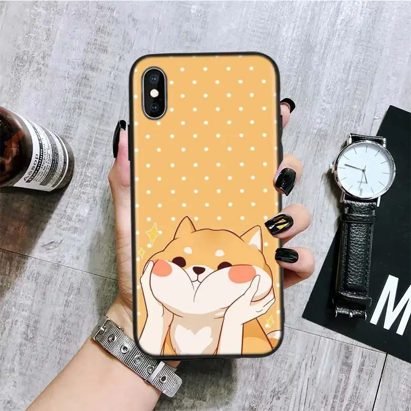BA166-8 Милый корги собака Черная задняя крышка чехол для телефона Apple IPhone 11 Pro XS MAX XR 7 8 6 6S Plus X 10 Ten 5 5S SE Coque Shell - Цвет: BA166-8