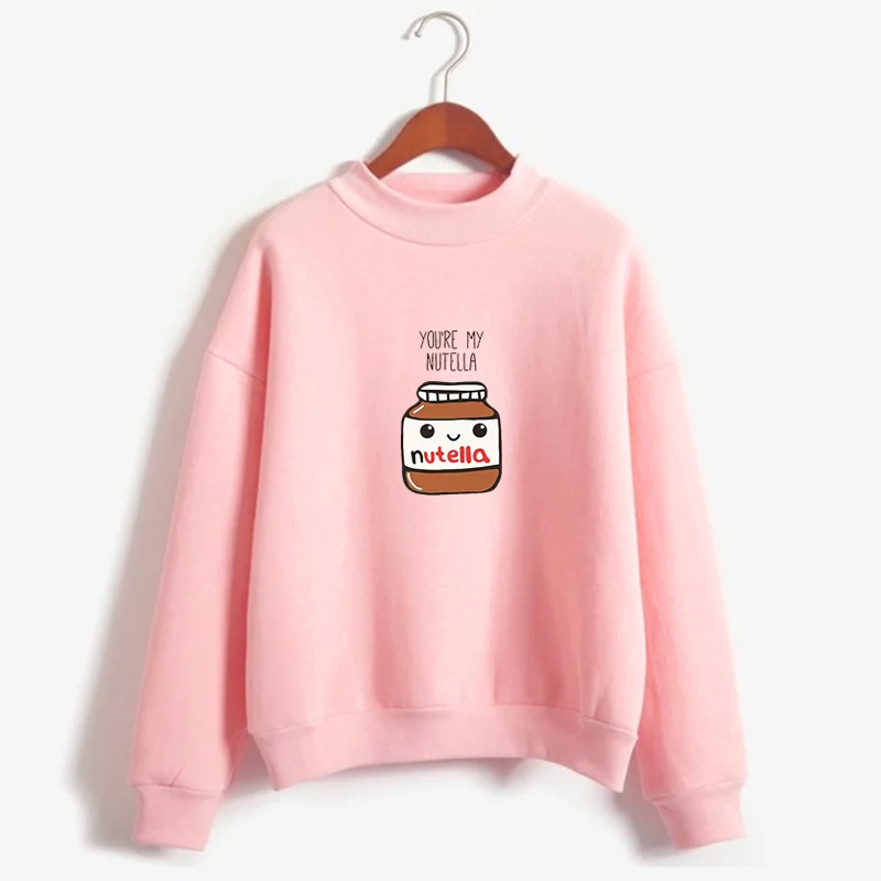 Sweatshirt3 Новые женские толстовки Харадзюку корейская мода ты мой Нутелла принт Kawaii Толстовка - Цвет: Sweatshirt3