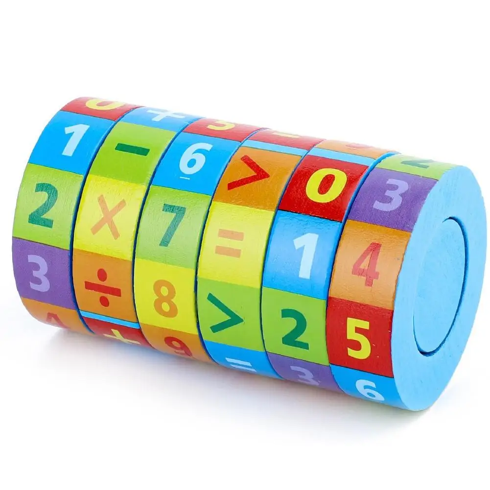 Colorful Kid Addition Division Arithmetic Cylinder Puzzle Cube Teaching Aid Education Toy | Игрушки и хобби