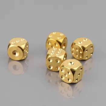 

1pc Solid Polished Brass Dice 20mm Metal Cube Copper Poker Bar Board Game Gift
