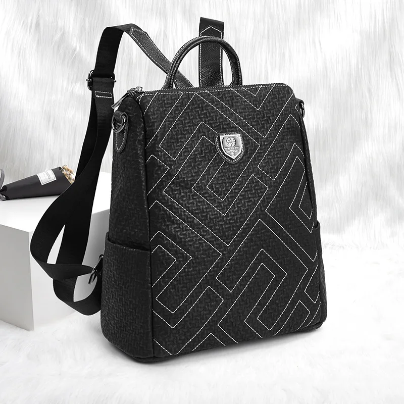 Модные рюкзаки из натуральной кожи для женщин 2020 универсальный рюкзак мягкой