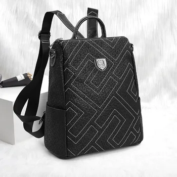 

Fashion Real Leather Backpacks Female 2020 All-match Soft Leather Backpack Women Large Capacity Leisure Travel Dual-purpose Bag