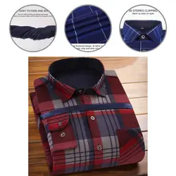 Camisa na moda de pelúcia pele amigável botões camisa de inverno camisa de outono camisa masculina