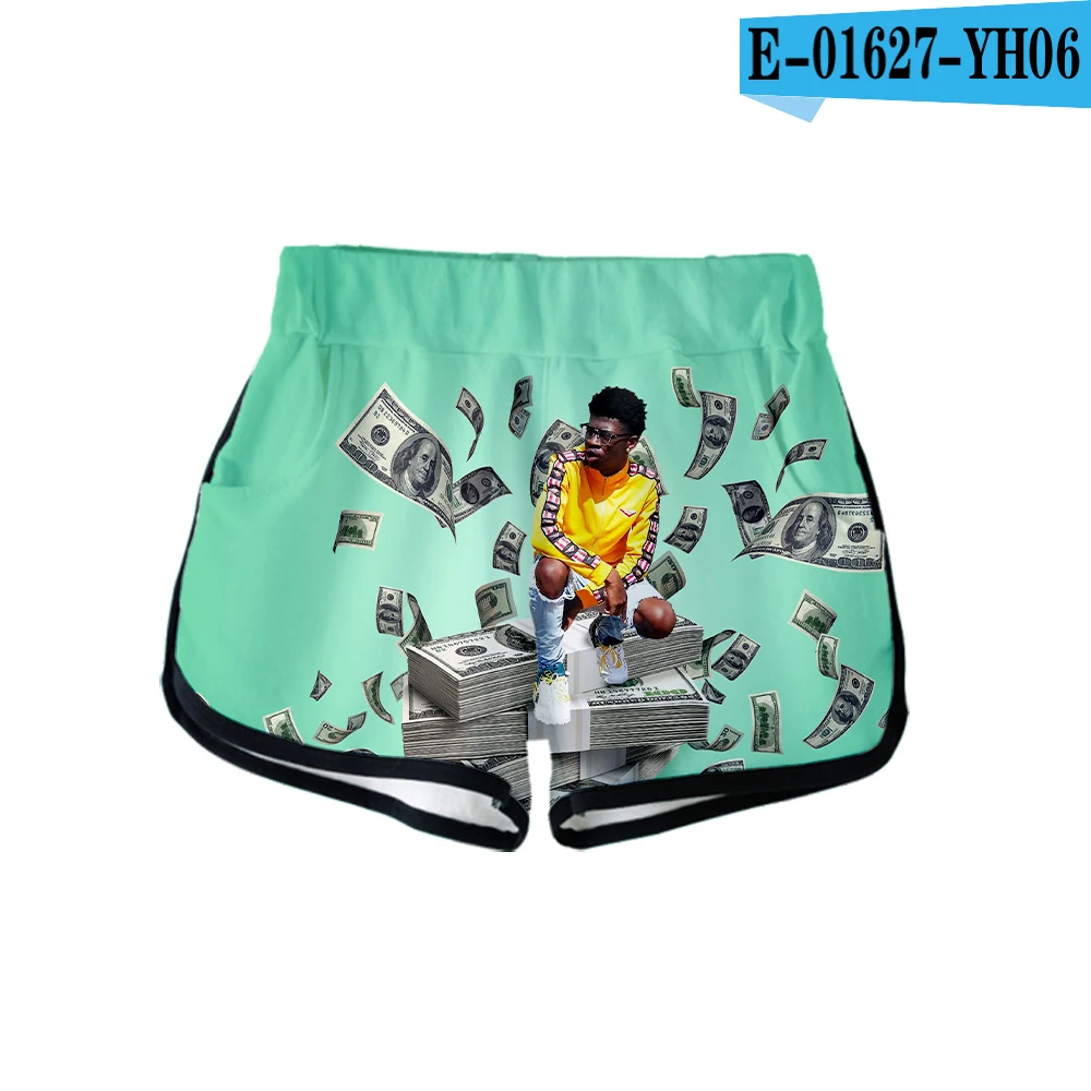 3D Lil Nas X, новая одежда, повседневные женские летние сексуальные шорты с 3D принтом,, повседневные крутые Женские шорты,, шорты размера плюс xxl - Цвет: Темно-серый