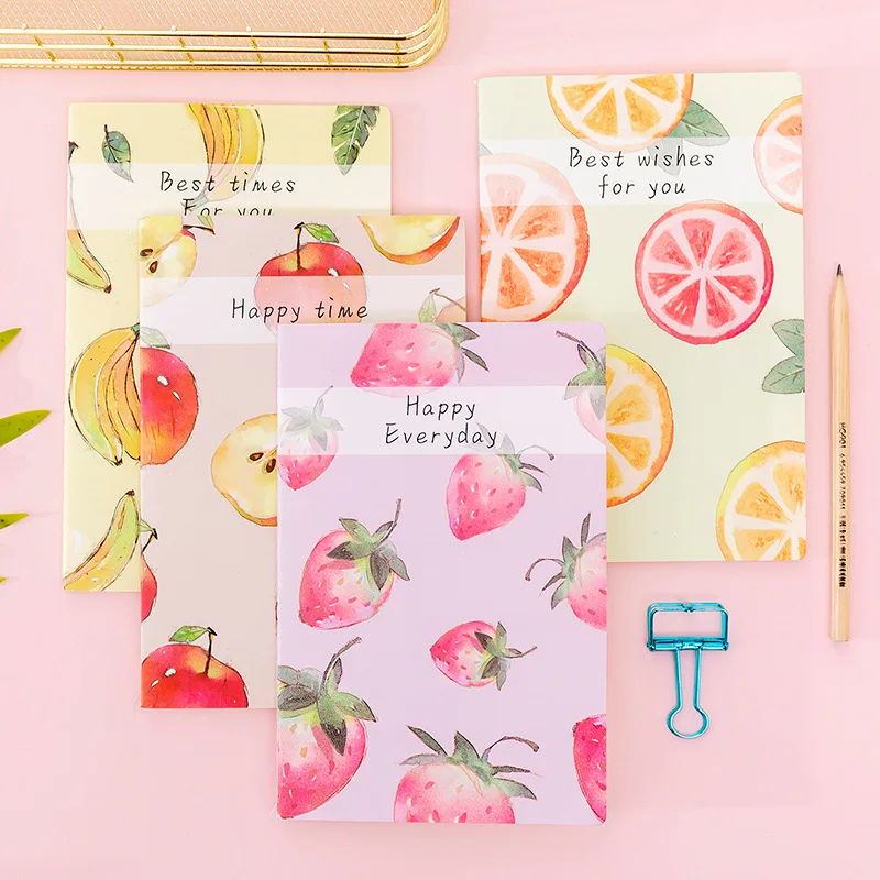 

30 Sheets/Pad Simple Small Fresh Fruit A5 Notepad Students 32k Soft Side Copy Car Line Notebook