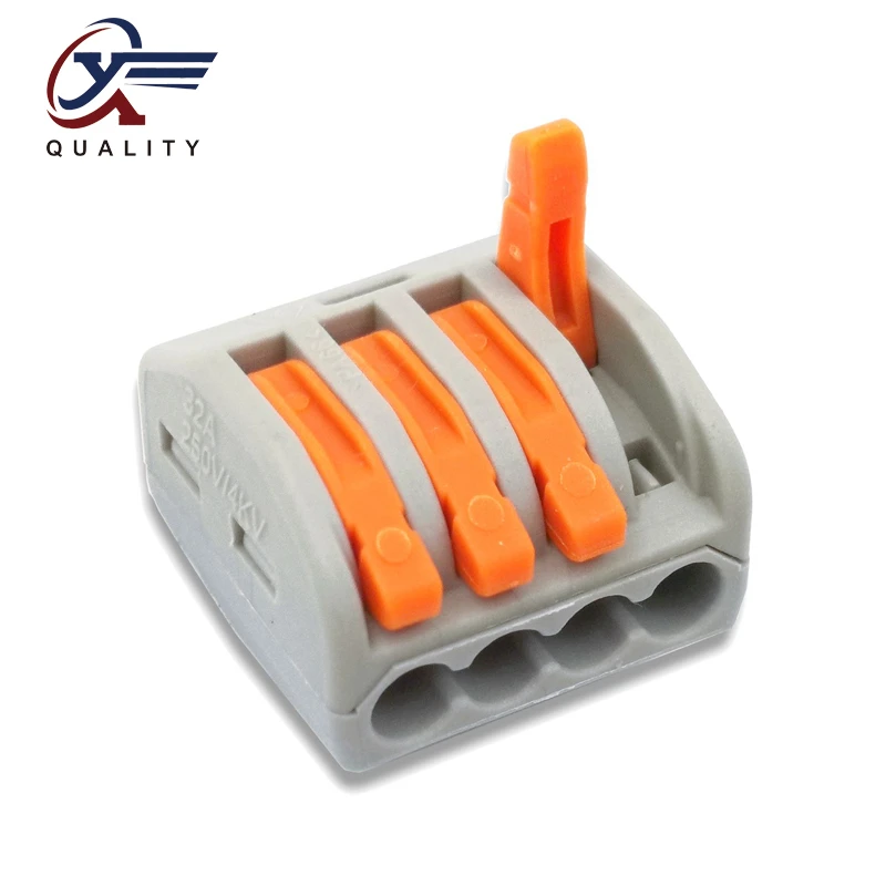 

30/50/100 PCS/lot PCT-214 222-214 mini fast wire Connectors Universal Compact Wiring Connector push-in Terminal Block