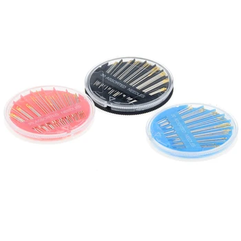 

30Pcs Blue/Pink/Black Large Leather Hand Sewing Needles Gold Eye Needle Embroidery Tapestry Home DIY Sewing Accessories