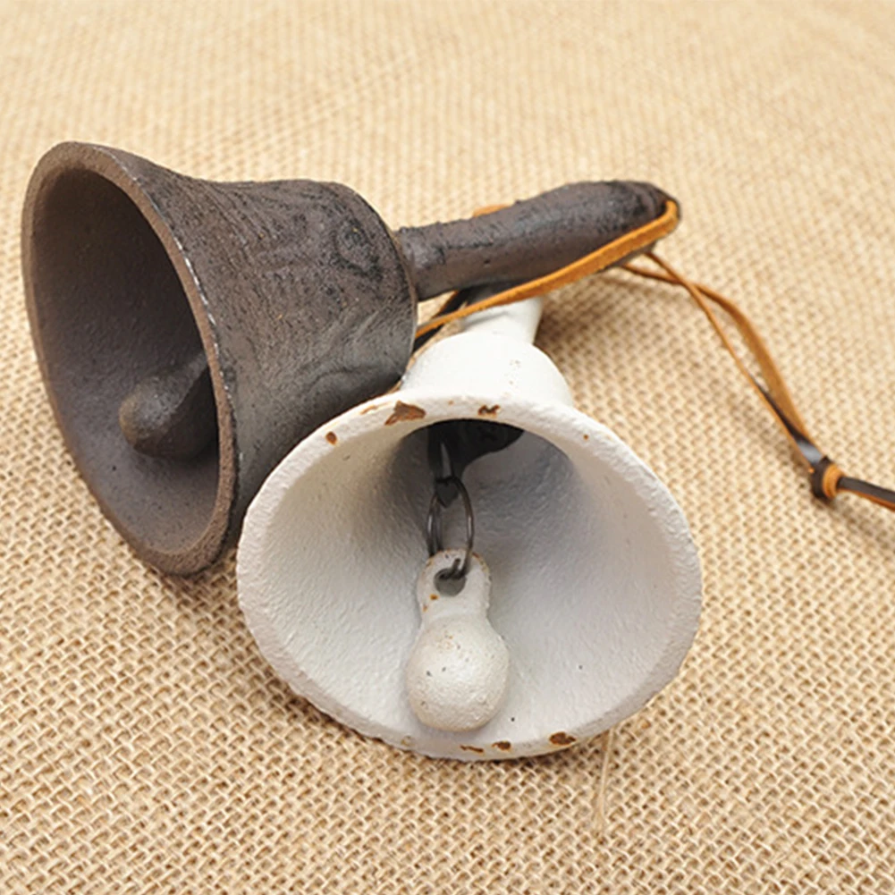 1 шт. чугунный ручной Колокольчик бар американский кантри декоративные игрушки Винтаж ремесло кафе Рождественский Ресторан подвесной дверной звонок дома