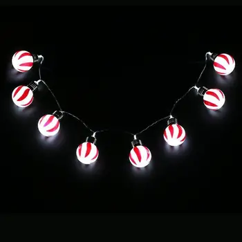 

Modern Fairy Lights 170cm Holiday Lighting Festival Gifts Xmas Light String Battery Powered Red White Stripe