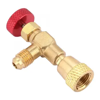 

Manual Flush Valve 1/4''-5/16'' Brass Flow Control Valve for Refrigerant Charging Hose R410A Solenoid Valve