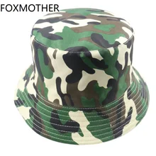FOXMOTHER новая уличная зеленая Панама Военная камуфляжная шляпа ведро Homme Gorras Camo шляпы для рыбалки Bob Casquette мужские
