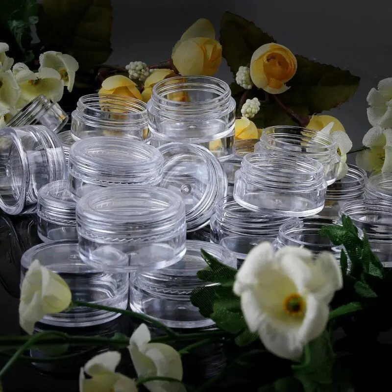 

10pcs2g 3g 5g 10g 20g round bottom eye shadow box transparent cosmetic empty tin eye shadow make-up cream container