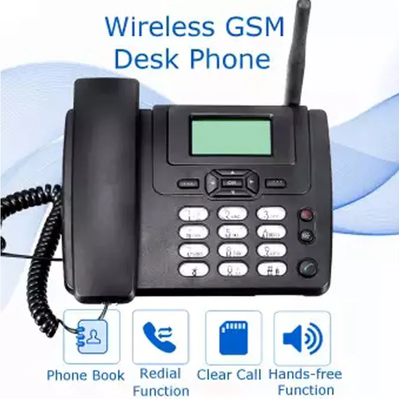 GSM SIM карта телефон настольный беспроводной телефон домашний стационарный настенный с fm-радио фиксированное радио Телефон проводной телефон домашний черный
