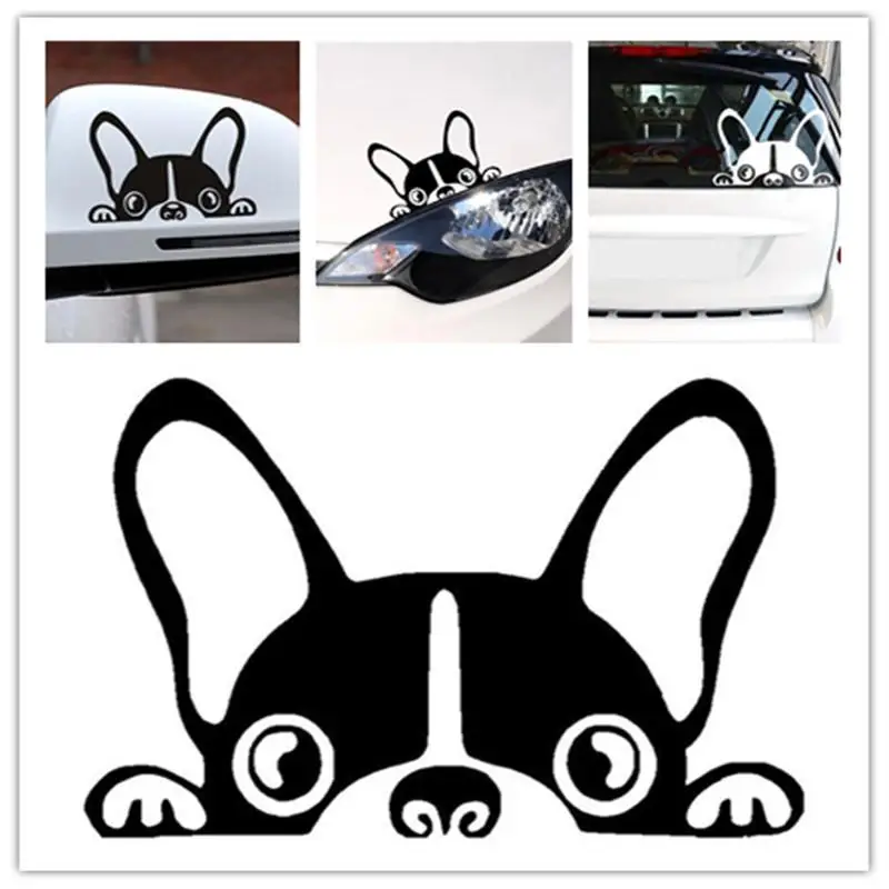 

15CM * 10CM Car Stickers Boston Terrier Dog Sticker Car Body Sticker Car Decorative Stickers Car Window Rearview Mirror Decals