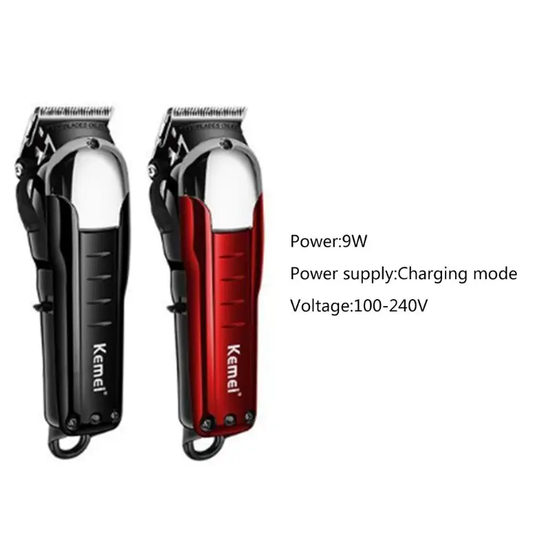  Kemei Professional Cordless Hair Trimmer Powerful Hair Clipper Haircut Machine Electric Cutter Hair